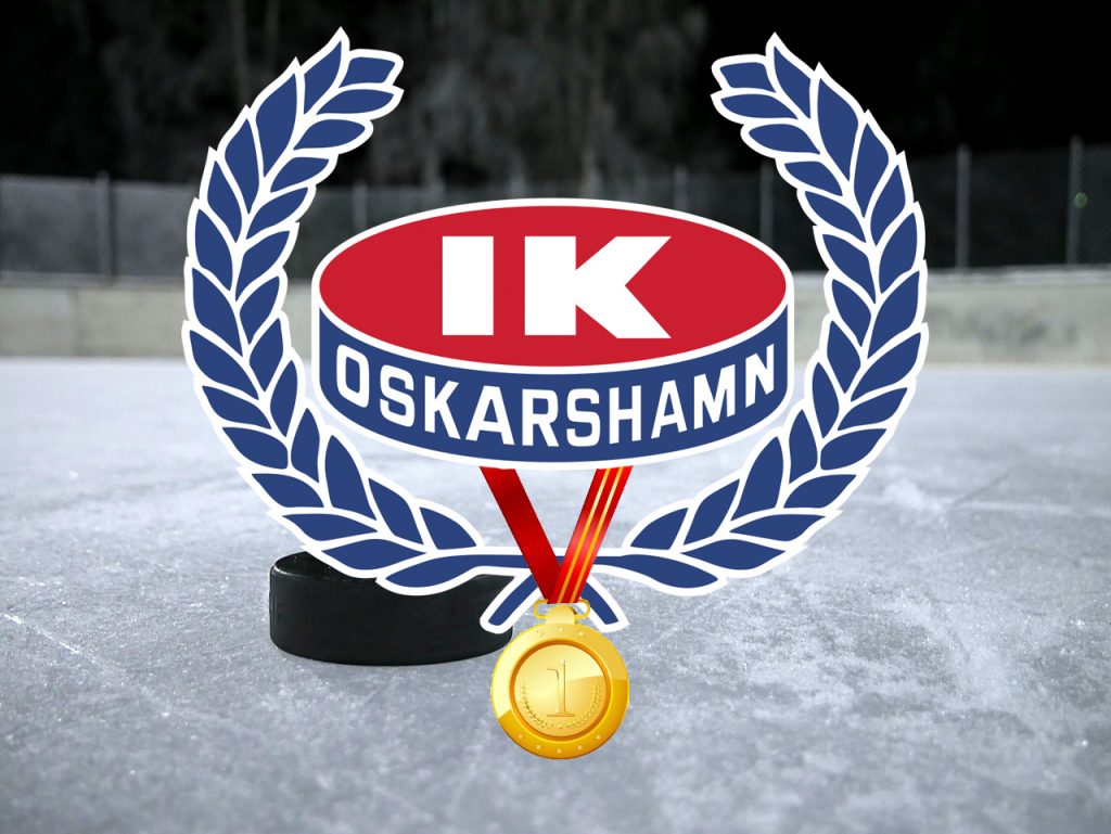 IK Oskarshamns logotyp klädd med en medalj