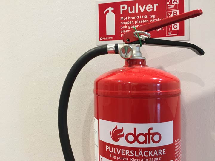 Bild på brandsläckare.