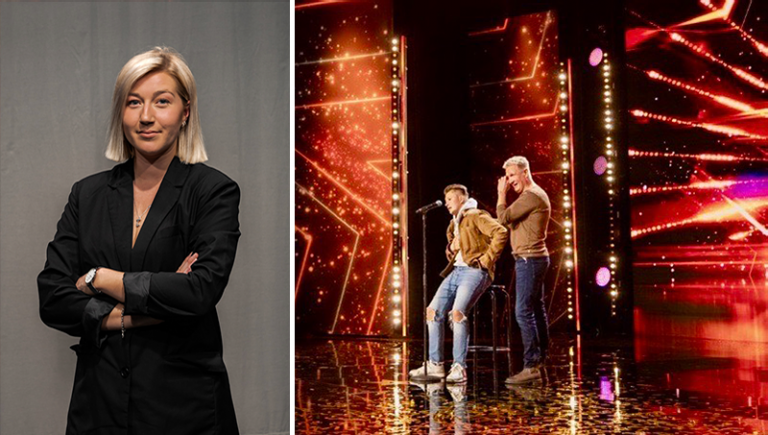 Elwin Heikkinen sitter på Talang-scenen efter att ha fått en direktbiljett till finalen.