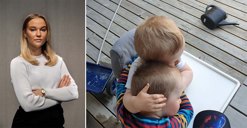 Fr vänster: Majas redaktionsbild. Två barn som håller om varandra.