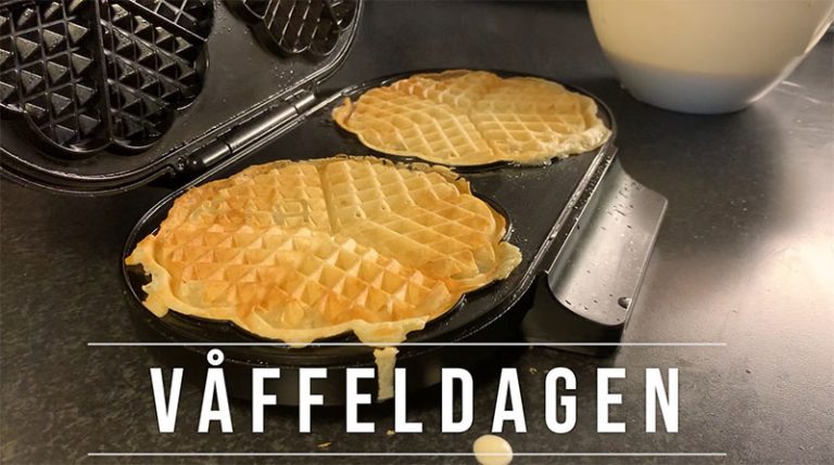Våfflor i ett våffeljärn