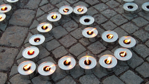 Marschaller format som ett hjärta på Larmtorget