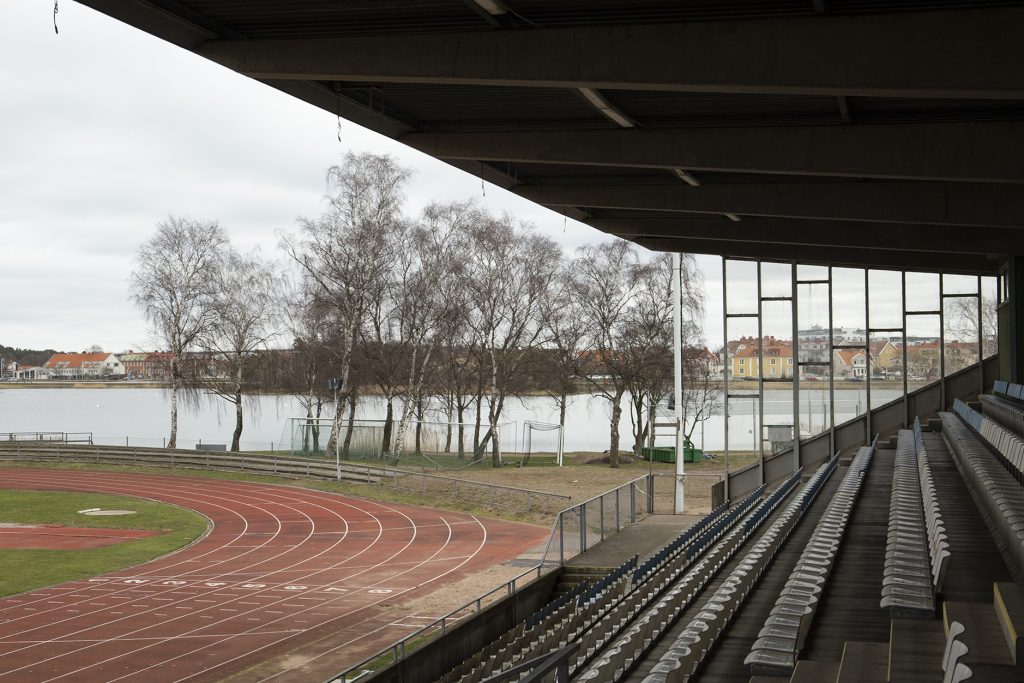 Bild på löparnbanan på Fredriksskans.