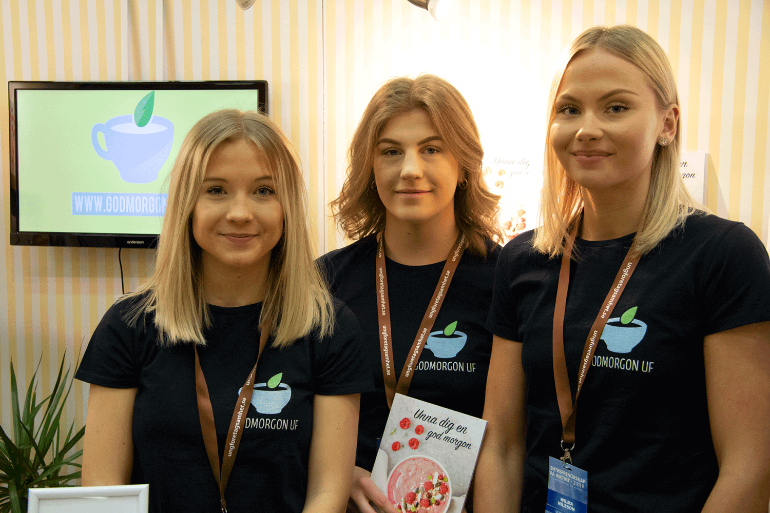 Tilda Föghner, Moa Nilsson och Wilma Nilsson driver UF-företaget Godmorgon UF.