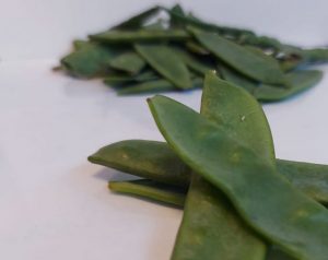 Sockerärtor på bord