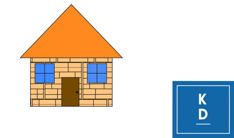 Hus och KD:s logga, grafik.