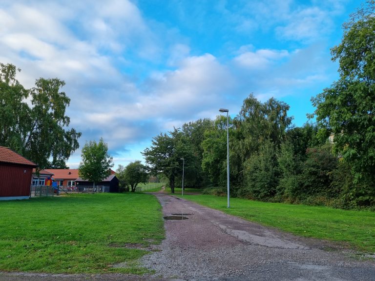 Stigen där brottet hände.