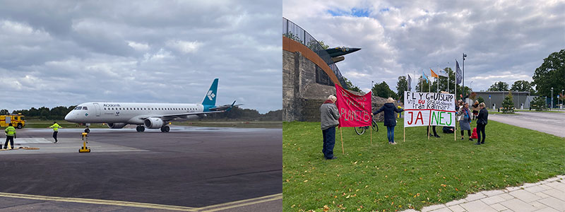 Sammanör bild av ylgplan och demotranter