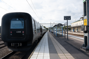 Tåg vid Kalmar tågstation