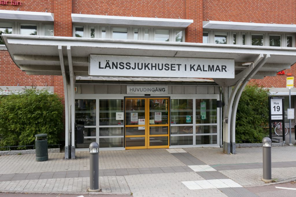 Huvudentrén till Kalmar länssjukhus