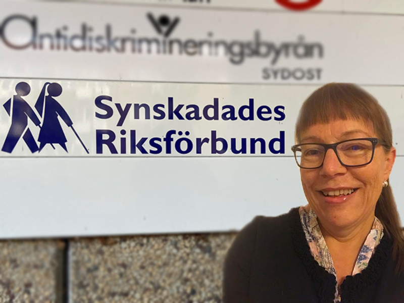 Maria Sjötång, ordförande i Synskadades Riksförbund Kalmar Län. Bild: Cecilia Lind.