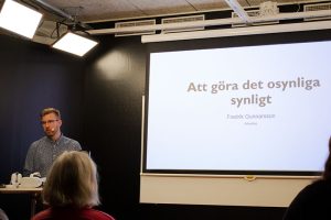 Föreläsning av arkeologen Fredrik Gunnarsson