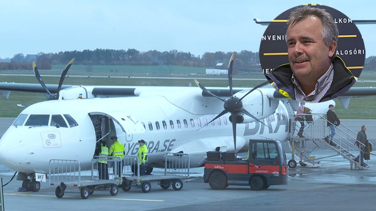 Flygplan på Kalmar/Öland flygplats.