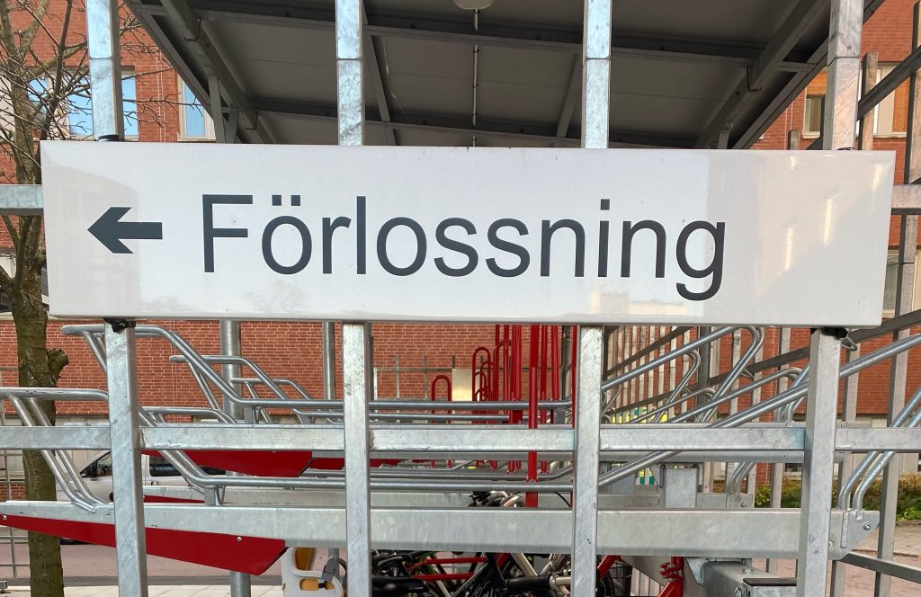 Skylt till förlossning