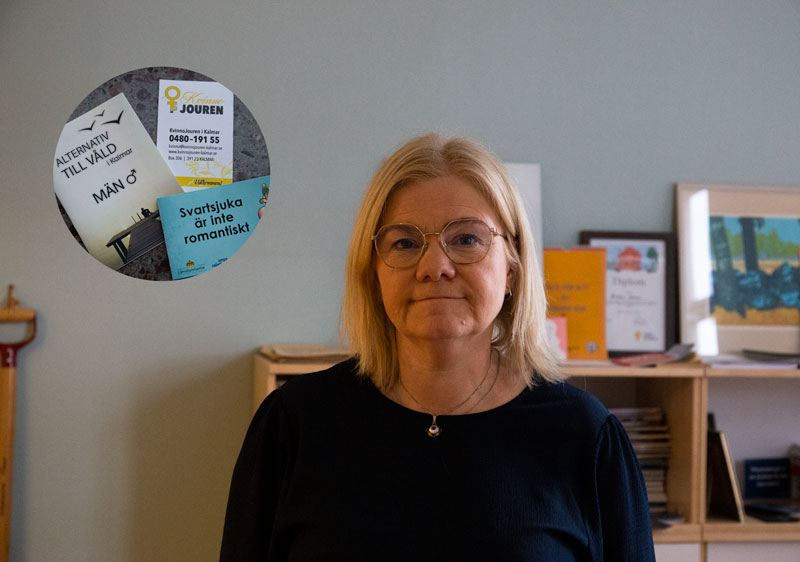 Bild på kommunalråd Liselotte Ross på hennes kontor