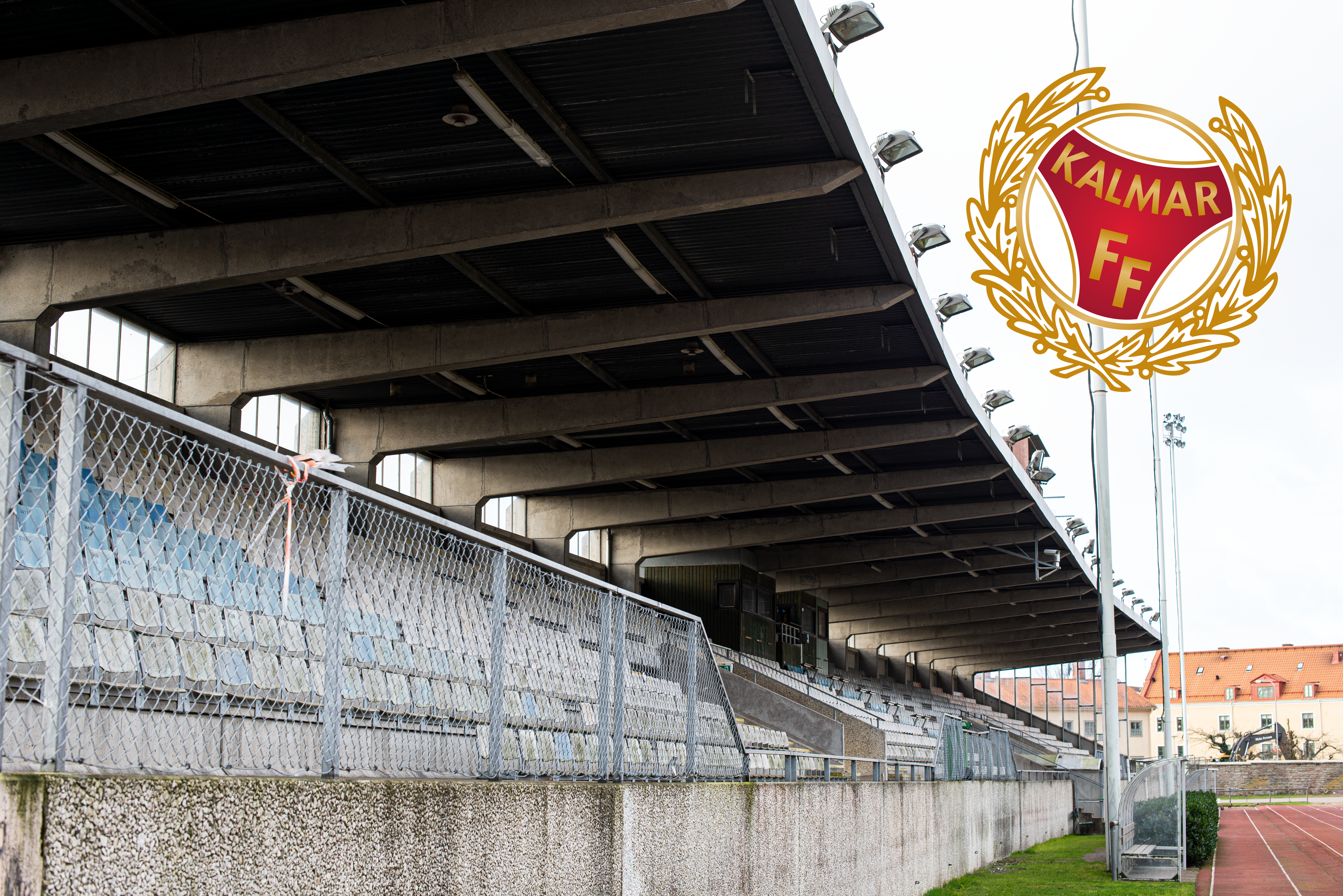 Den gamla läktaren på Fredrikskans som var Kalmars hemmaplan