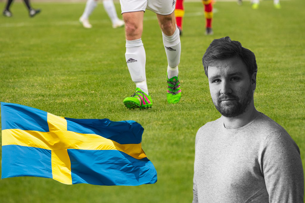 Montage Robin & svenska flaggan